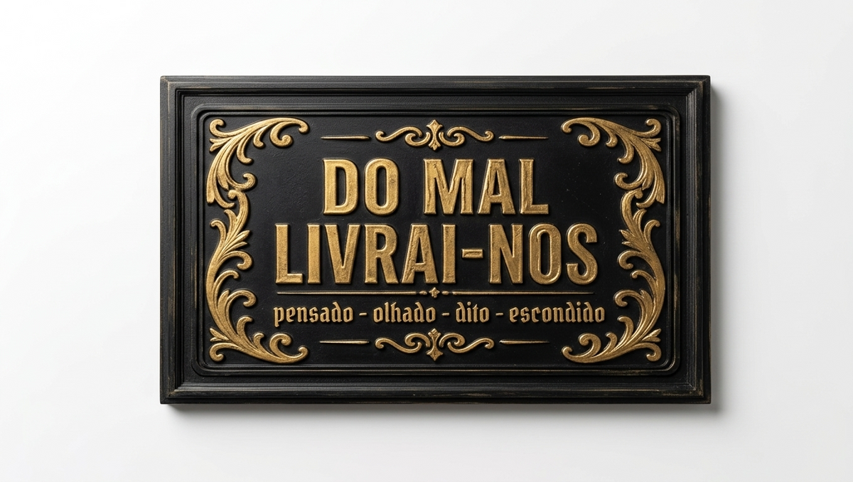 Placa Decorativa 3D Livrai-nos do mal