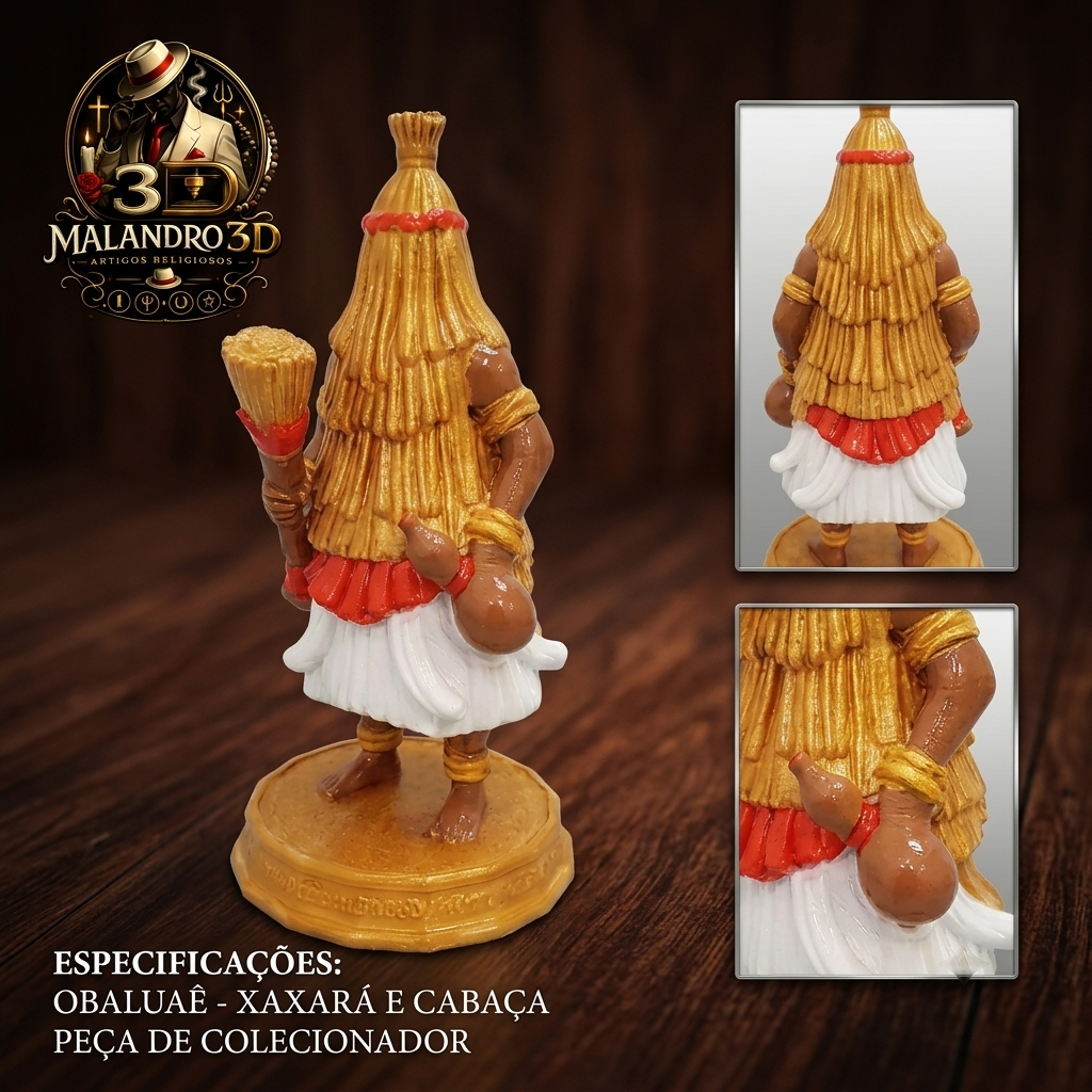 Estatueta de Obaluae 16cm