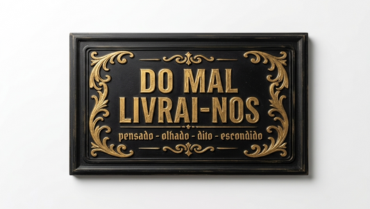 Placa Decorativa 3D Livrai-nos do mal