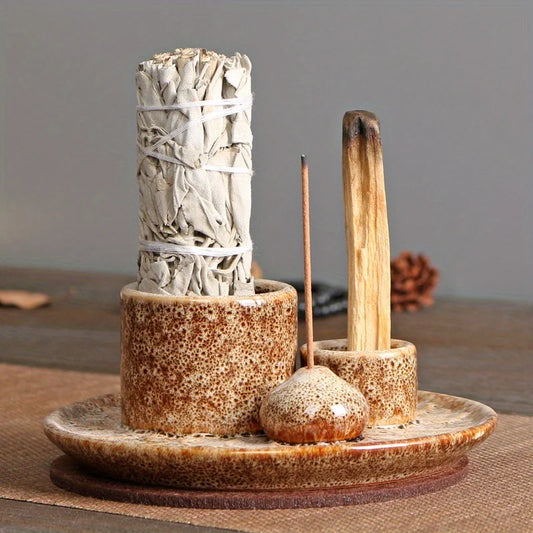 4-in-1 incensário em ceramica