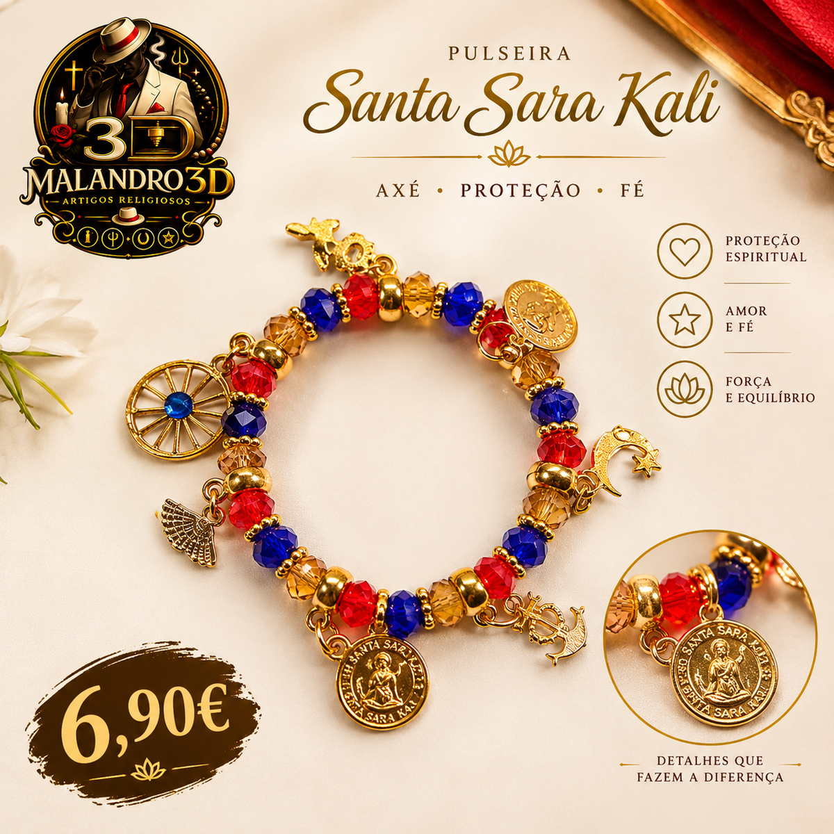 Pulseira Santa Sara Kali
